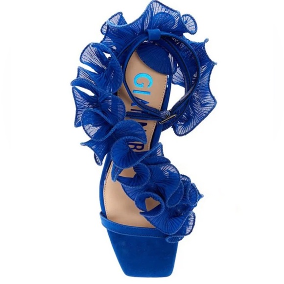NWT Gianni Bini Franz Suede Chiffon Ruffle Dress Sandals Sz 6,5 main image 0